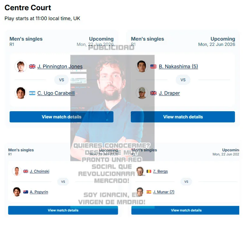 atp eastbourne lunes22 junio 2026 tiroalpalo