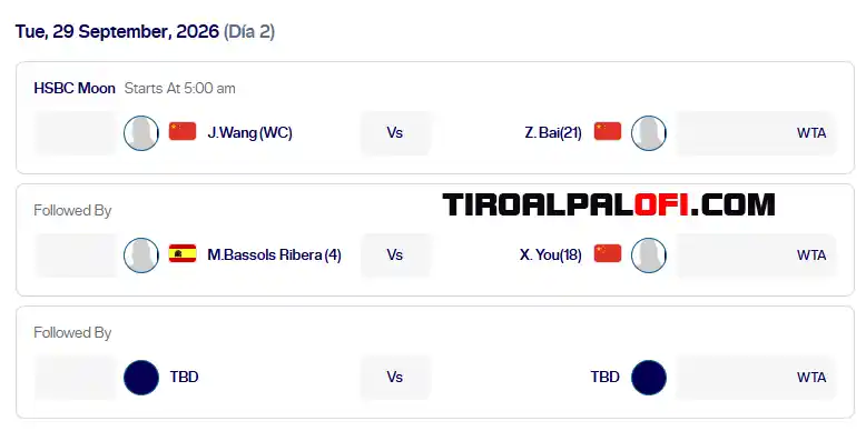 wta pekin martes29 septiembre 2026
